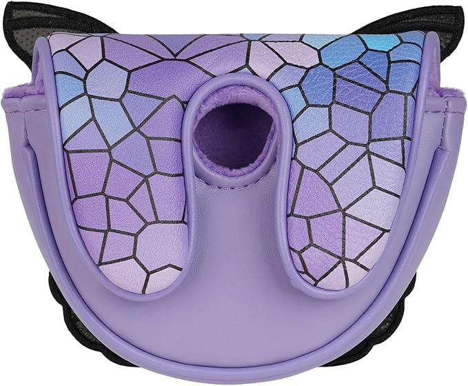 Funny Golf Head Covers, Putter Cover for OZ1 MEZZ 1 MEZZ1 MAX Putters, Center Shaft Mallet Putter Cover with Magnetic Closure, Three-Dimensional Butterfly Design and PU Leather Material