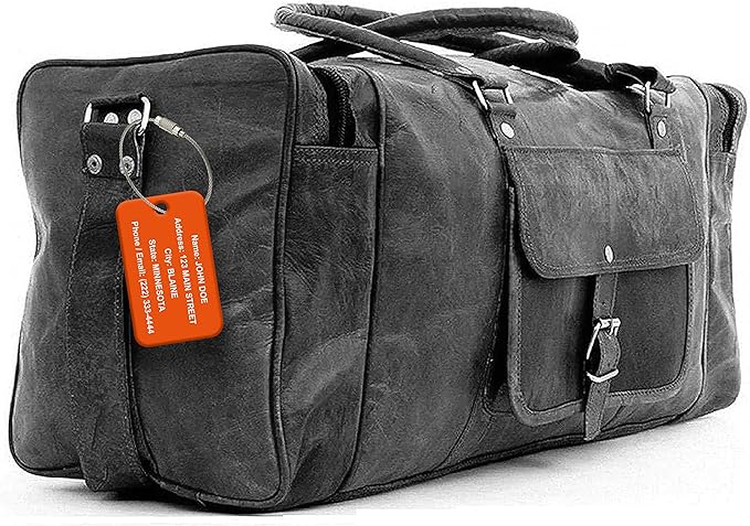 High Visibility Multi Pack Customized Tavel ID Tag - Luggage Tag - Golf Bag ID - Personalized ID Travel Tag - Imprinted Luggage Tag - Luggage, Bikes, Sport Equipment and More. (8)