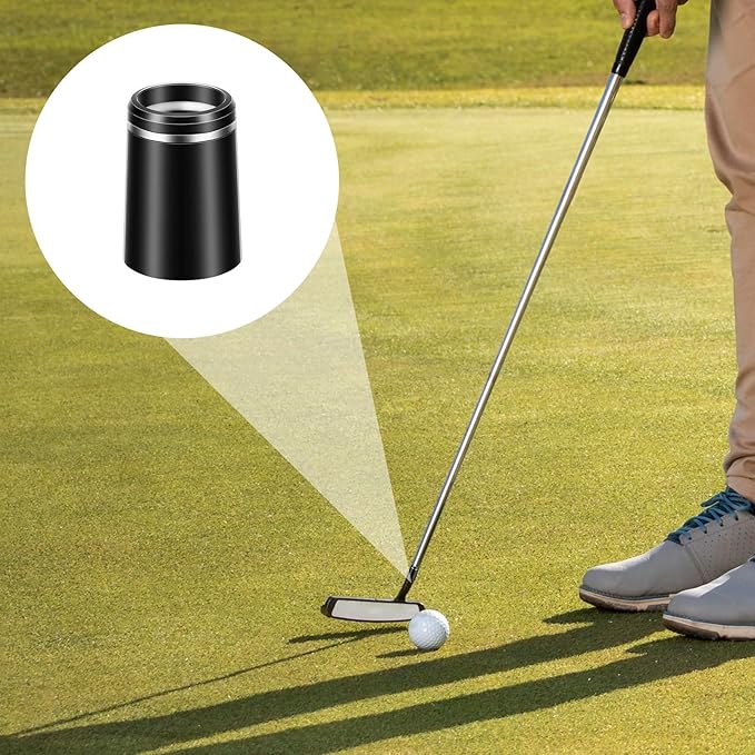 10Pcs Golf Club Ferrules .370 Black Golfing Iron Ferrule Size .370 Custom Black Iron Golfing Ferrule with Single Silver Ring for All Shaft