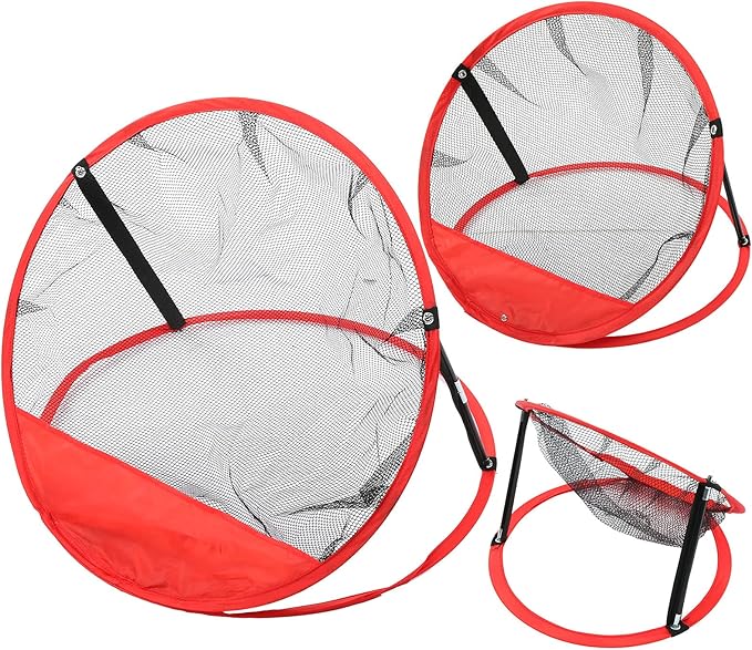 3 in 1 Golf Chipping Net Set, Golf Target Practice Net, Nylon Indoor Outdoor Training Net with Foldable Design, 3 Different Sizes for Backyard Driving Range, Includes 3 Nets and 6