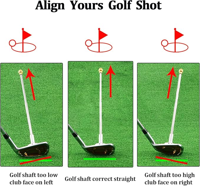 Golf Alignment Stick,Golf Swing Training Aid,Magnetic Training Aid Visualize and Align Your Golf Shot Golf Alignment Aids
