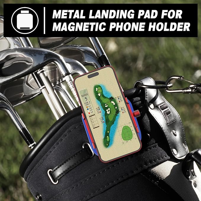 Golf Bag Metal Landing Pads for Magnetic Golf Towel,Golf Rangefinder,Golf Flask,Golf Speaker- Quick Access to Magnetic Golf Equipment and Accessories-Golf Gift -US Patent