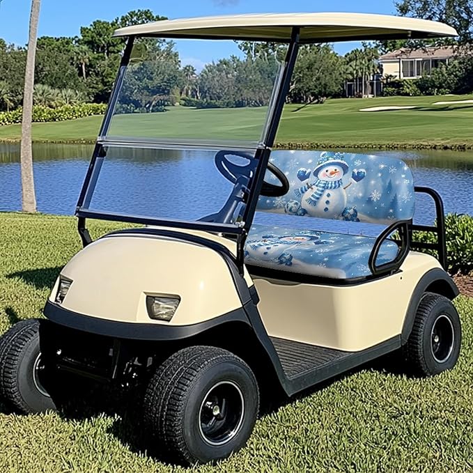 Fashion Print Golf Cart Seat Covers 2 Passenger Golf Cart Backrest Cover Golf Cart Seat Towel Gift for Friends