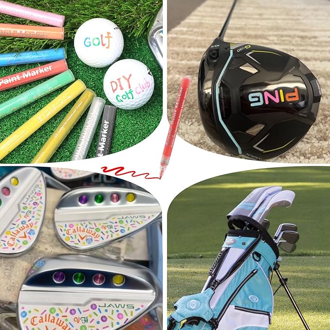 THE GOLFER STORE Golf Club Paint-9Pcs Golf Pens&Golf Markers for Fill in, Customize or Renovate Your Clubs and DIY Golf Balls