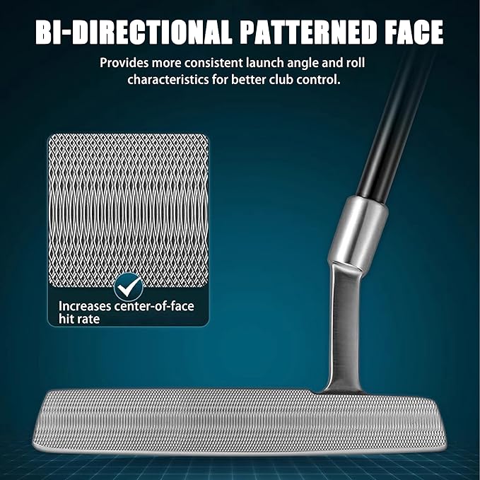 PGM Golf Stand Putter for Men Women Right Handed, Single Club with Stable Low Center of Gravity, High Forgiveness Putter Golf Club with Alignment Aid