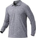 NAVISKIN Men's Polo Shirts Long Sleeve Golf Shirts with Collar UPF 50 SPF Shirt for Men Quick Dry Moisture Wicking
