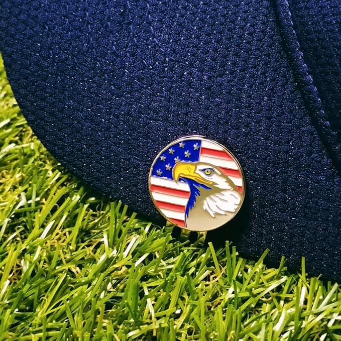 Golf Ball Markers with Hat Clips Value Sets for Men Women Golfer, Removable Attaches Easily to Golf Cap Premium Gifts