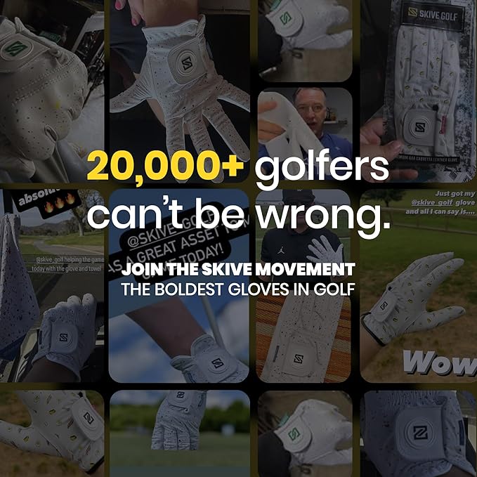 Premium Golf Glove | 100% AAA Cabretta Leather | Cool Golf Gloves Men | Serious Feel & Performance | Mens Golf Gloves Left Hand