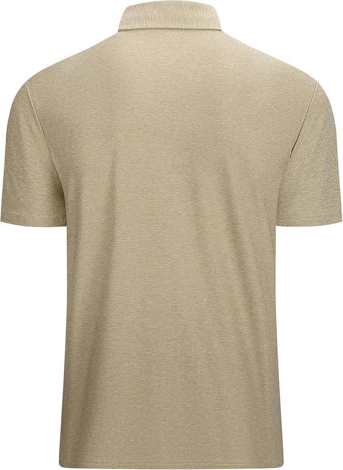 Alex Vando Mens Golf Shirt Moisture Wicking Quick-Dry Short Sleeve Casual Polo Shirts for Men