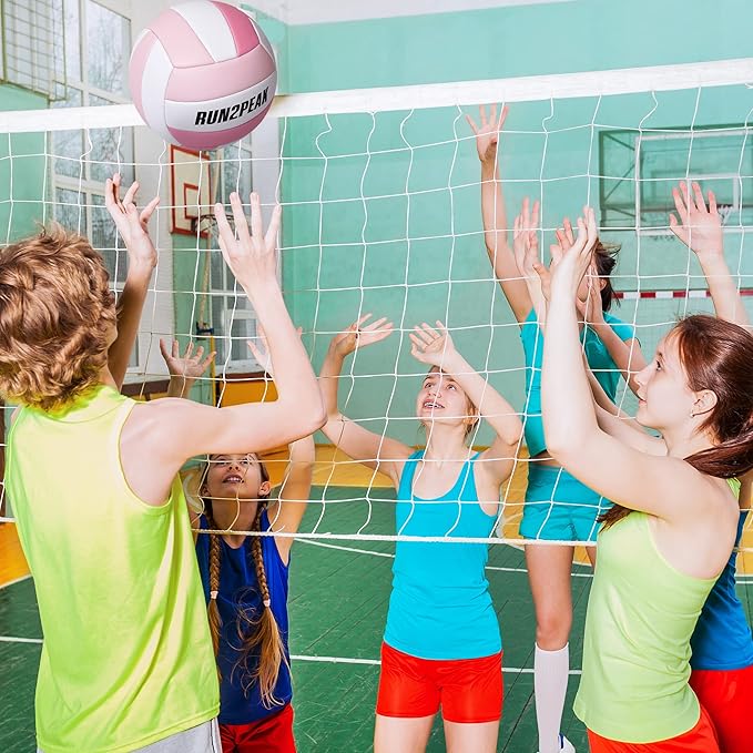 Soft Touch Volleyball Ball Gifts for Teen Girls Kids Youth Team Beginners Durable Volleyballs for Outdoor Indoor Beach Pool Water Play Official Size 5 Training Practice Volley Ball