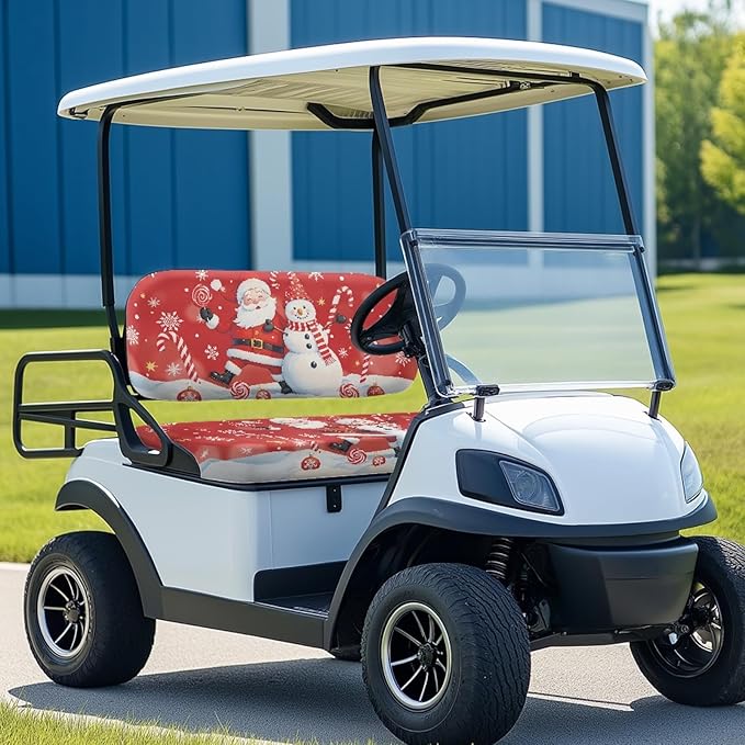 Fashion Print Golf Cart Seat Covers 2 Passenger Golf Cart Backrest Cover Golf Cart Seat Towel Gift for Friends