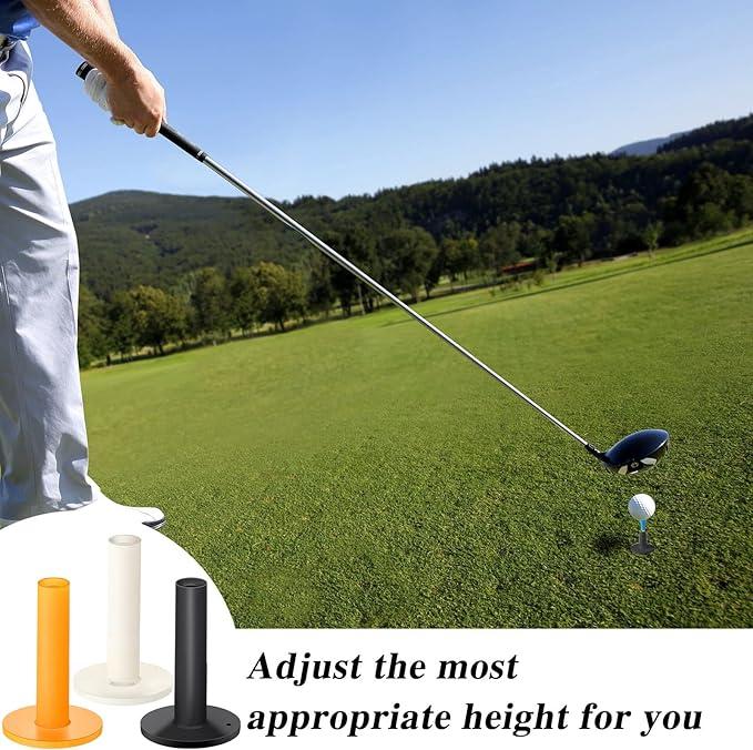12 Pieces Golf Range Tees Set Rubber Golf Tees for Mats Driving Range 6 Pieces for Practice Mat Mixed Size