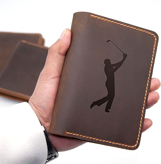 Personalized Leather Golf Scorecard & Yardage Book Holder, Personalized Golf Gift, Yardage Book Holder, Gifts for Dad, Gifts for Golfers