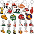 Batiyeer 72 Pack Football Keychains Bulk Party Favors Sports Ball Key Chains Funny Keyring Gifts for Women Men Birthday Supplies