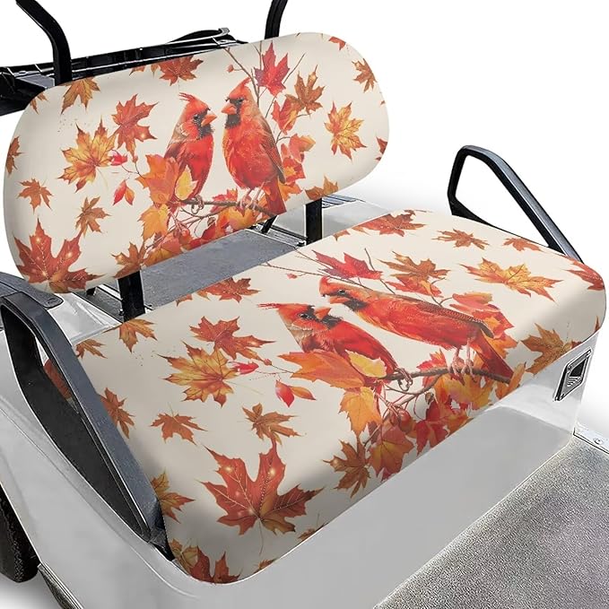 Golf Cart Seat Covers, Universal Fit & Nonskid Bottom Fits for Club Car 2 Person Seats Golf Carts