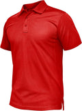 TACVASEN Mens Polo Shirt Short Sleeve Tactical Performance Collared Work Golf Shirts Dry Fit Pique Polos for Summer