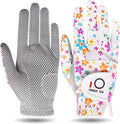 FINGER TEN Non Slip Golf Gloves Women 2 Pack for Left Right Handed Golfers, All Weather Grip & Comfortable Glove for Serious Performance, Fit Size Medium Small Large