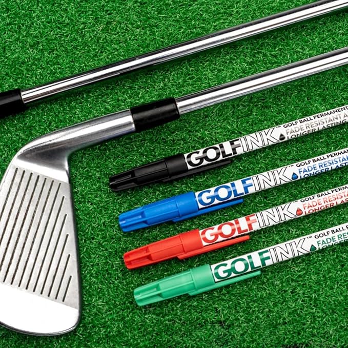 Flightpath GolfInk Marker Pens – Smudge-Free Tour Compliant Markers – Fine Tip, Leakproof Ink for Clean Golf Ball Identification or Liner Stencils – Long-Lasting, Permanent – 2 Pack (Black)