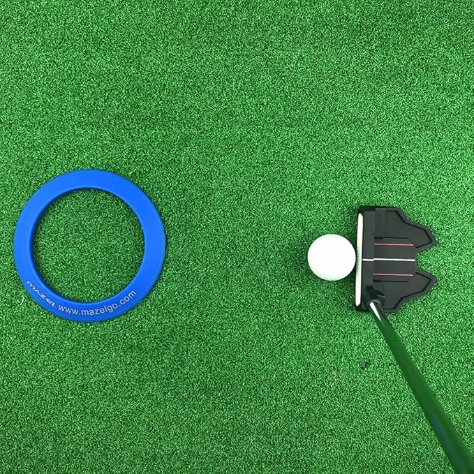 MAZEL Golf Putting Cup/Ring for Training Aid Indoor & Outdoor - All-Direction Practice Hole Putting Accuracy Trainer