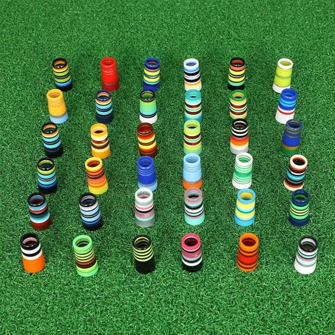 10 Pcs Golf Ferrules,Golfing Club Ferrules Colorful Golfing Iron Ferrules Fit 0.35Inch Tapered Steel Shafts