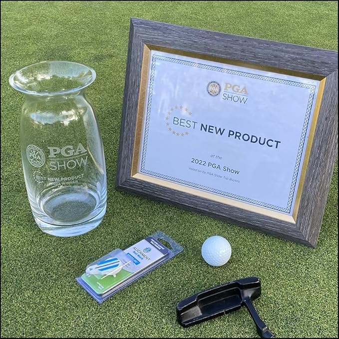 Putting Alignment Aid Tool - Golf Ball Marker - Rotate to Aim - Golf Gift Accessory for Men & Women Golfers - USGA Compliant