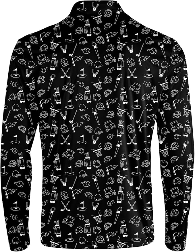 Men's Long Sleeve Golf Shirt Quick Dry 3 Button Work Fishing Outdoor Casual Collar Shirt