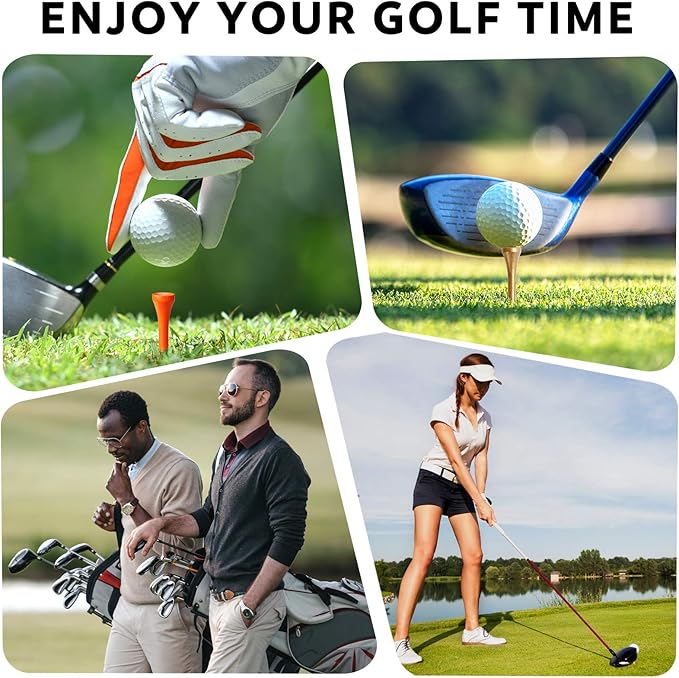 Golf Tees, 3 1/4Inch, 77 Count,Professional Deluxe Wooden Golf Tee, More Than 20 Colors Combination, Natural Hard Wood Golf Tee