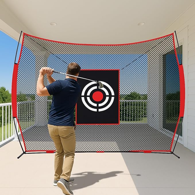 Golf Practice Net Backyard: Durable Swing Training Target – Indoor Outdoor Garage Home Use – Portable for Adults & Men Golfer Beginners