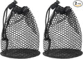 Golf Ball Storage Bag Nylon Mesh Golf Pouch with Adjustable Drawstring Closure for Balls Outdoor Sports Supplies