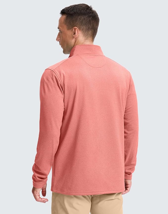 Obla Golf Quarter Zip Pullover Men Fleece Mock Neck Sweatshirt Winter Warm 1/4 Zip Long Sleeve Golf Shirt