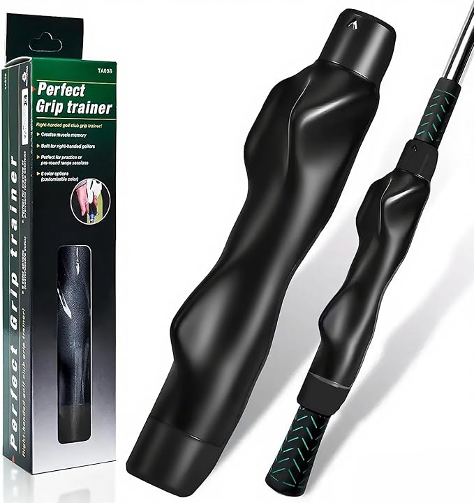 Golf Grip Trainer for Correct Hand Position Golf Training Aid Practice Kit for Right Handed PlayersTrainer Grip for Golf Clubs to Improve Swing Consistency