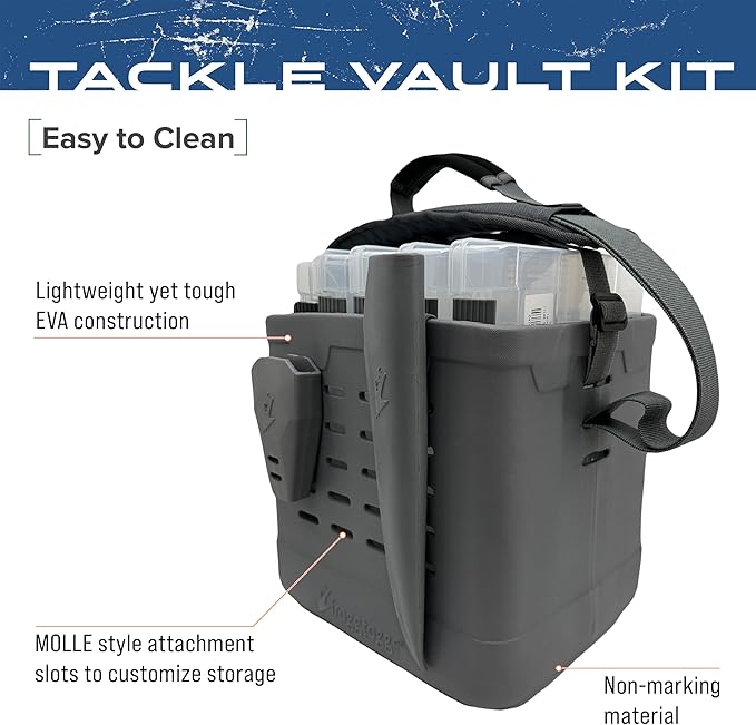 FROGG TOGGS EVA Tackle Vault, Lightweight, Customizable Fishing Tackle Bag