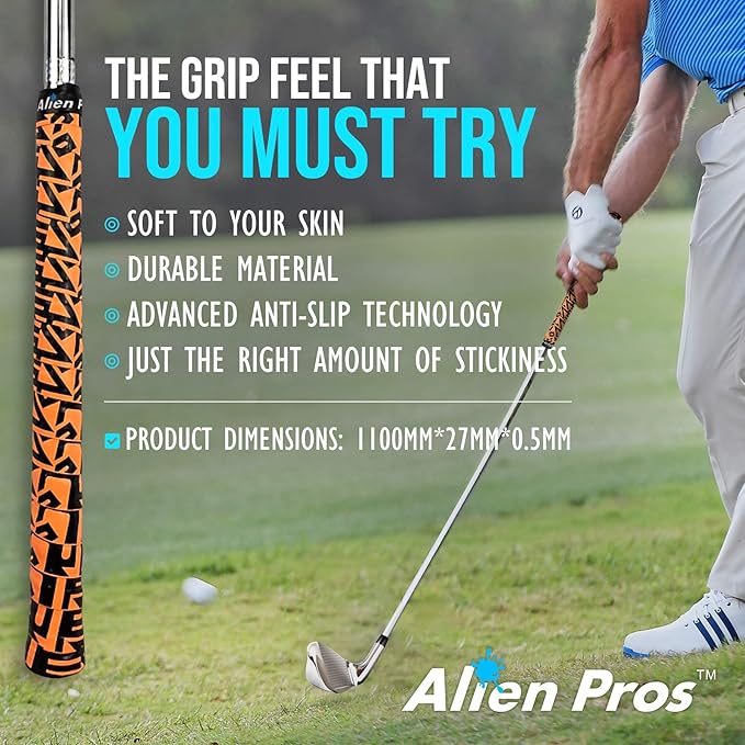Alien Pros Golf Grip Wrapping Tapes - Innovative Golf Club Grip Solution - Enjoy a Fresh New Grip Feel in Less Than 1 Minute