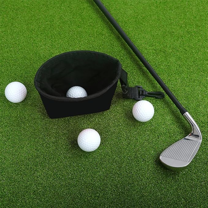 Golf Ball Cleaner Bag Club Cleaning Kit Waterproof Golf Ball Washer Pouch with Detachable Clip, Portable Club Grooves Washer Pocket for Men Women
