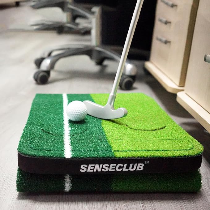 Indoor Putting Green Game, Foldable Putting Mat Golf Game Set, Golf Gifts for Men - 1x8 Ft
