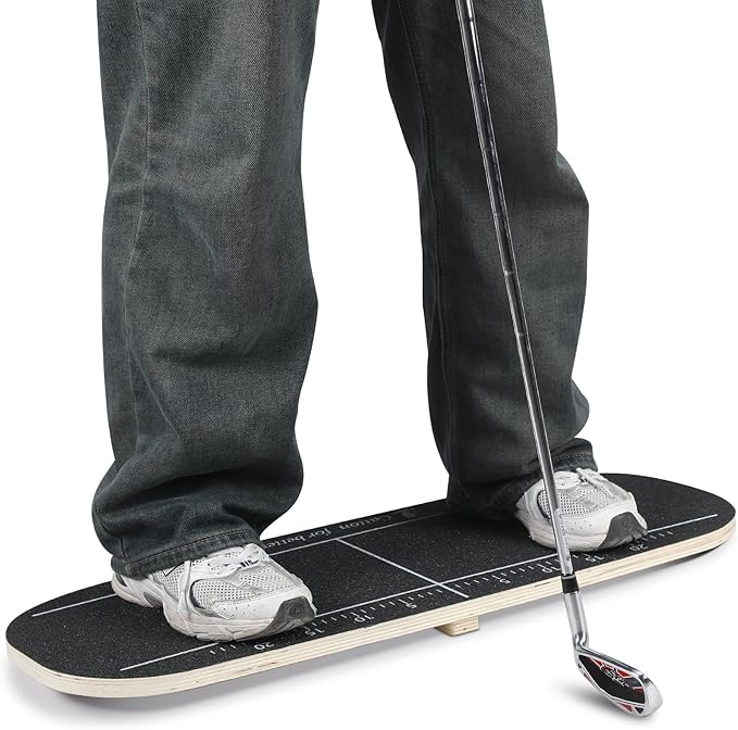 Golf Balance Board Swing Training Aid to Shift Weight Increase Consistency Trainer Gravity Transfer Golf Swing Plate Training Equipment - Strength for Chipping Hitting