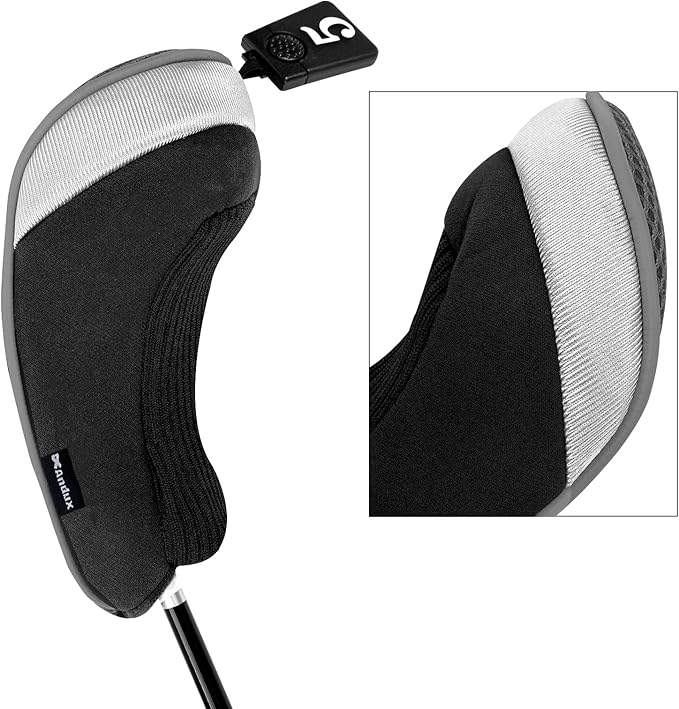 Andux 4pcs/Pack Mesh Golf 460cc Driver Fairway Wood Club Head Covers with Interchangeable No. Tags