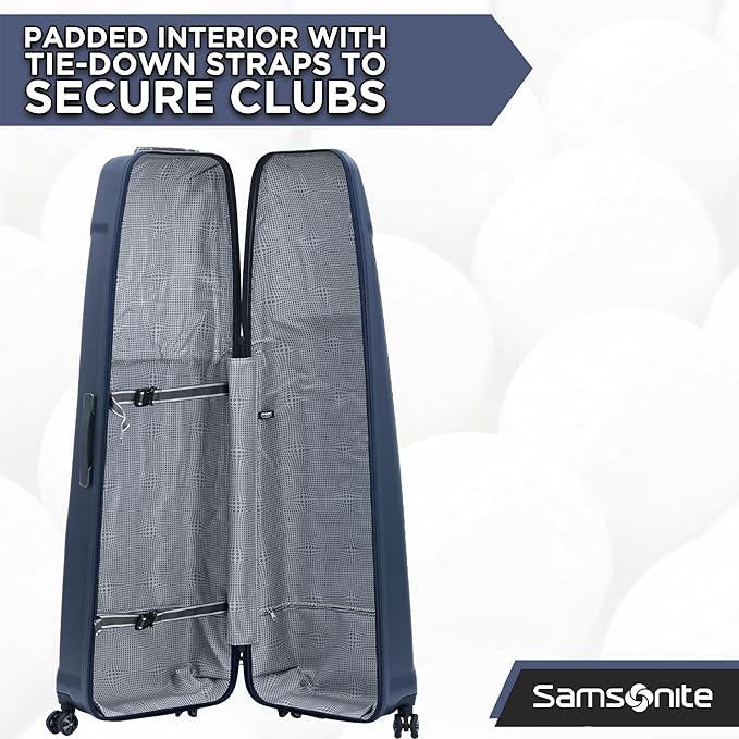 Samsonite Tour Pro Golf Hard Case Golf Travel Bag, Lightweight & Durable ABS Shell, 360 Degree Multi-Directional “Shark Wheels”