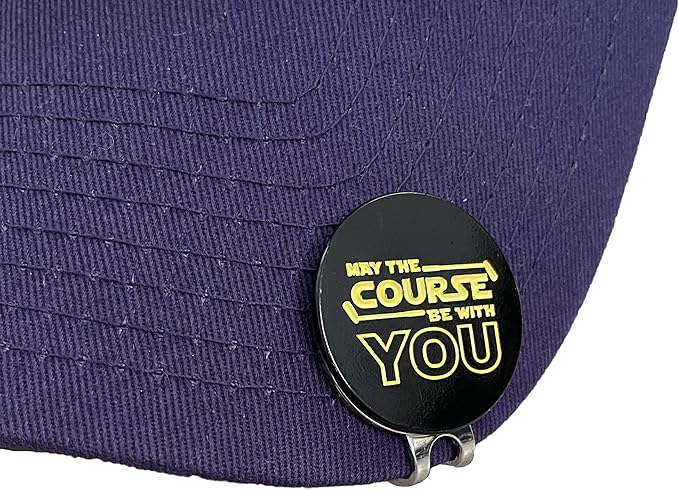 Balanced Co. May The Course Be with You Golf Hat Clip with Enamel Magnetic Ball Marker (May The Course Be with You)