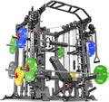 Smith Machine，Multi-Function Squat Rack Power Cage with Cable Crossover System,with Optional Weight Bench, Olympic Barbell Weight Set, for Home Gym
