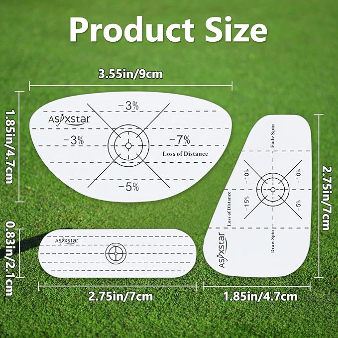 Golf Impact Tape - Golf Impact Stickers for Golf Clubs Golf Training aid,Self-Teaching Sweet Spot and Shot Consistency Analysis, Golf Club face Impact Tape for Woods Irons and Putters
