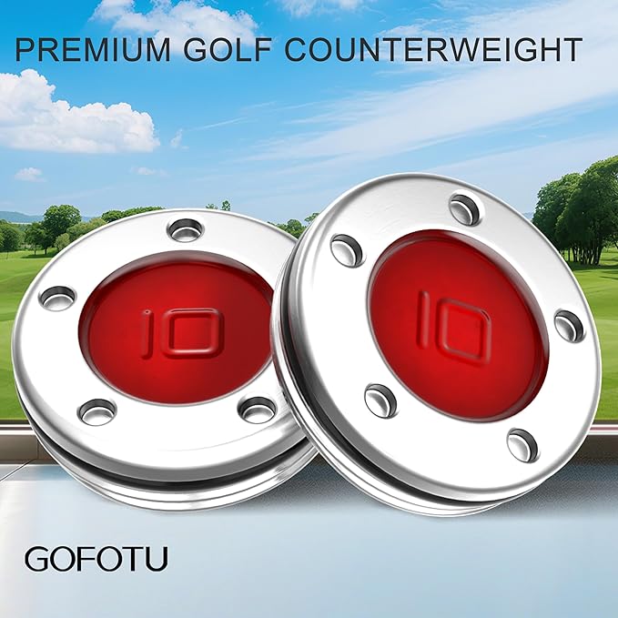2pcs 5g/10g/15g/20g/25g/30g/35g/40g/45g Golf Custom Weights Compatible with Titleist Scotty Cameron Golf Club Putters Newport Red (2PCS10g(Doesn't include Wrench))