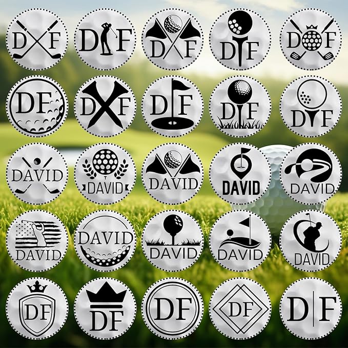 ubjva Golf Ball Stamp Personalized Custom Golf Ball Marker Monogram Golf Accessories for Golfers Dads Husbands
