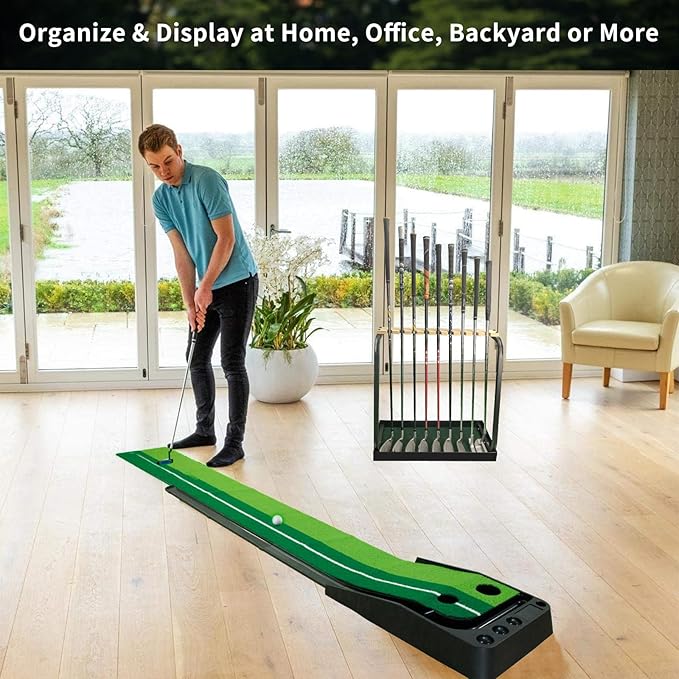 Crestgolf Golf Club Organizers Golf Club Display Golf Putter Rack (9-Hole or 18-Hole or 27-Hole for You to Choose) (Update-9-hole)