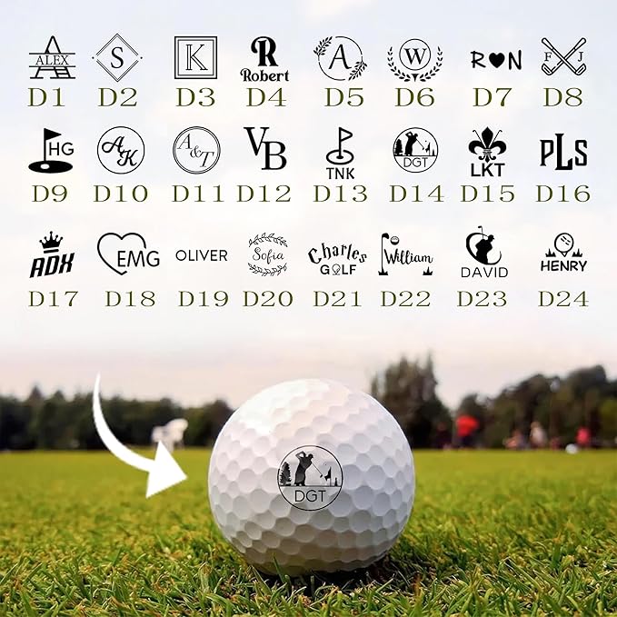 callie Personalized Golf Ball Stamp - Custom Monogram Name, 4 Colors | Ball Stamper Marker, Golf Accessories Gifts