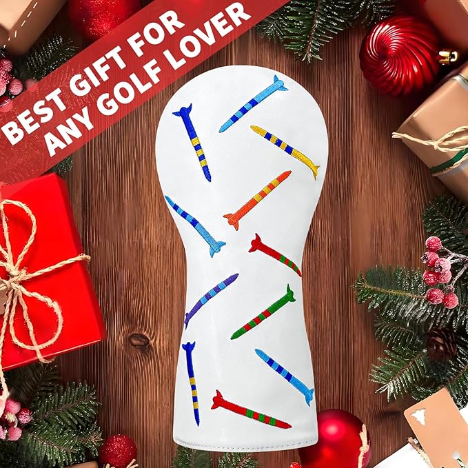 Colorful Nails Style Golf Half Mallet Putter Cover Headcover, Golf Putter Club Cover Magnetic Golf Head Covers Headcovers Club Protective Equipment