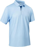 Mens Golf Shirts Quick Dry Moisture Wicking Casual Short Sleeve Performance Athletic Print Collared Stylish Men Polo Shirt