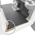 Xtreme Mats Club Car Compatible Golf Cart Mat, Full Coverage Rubber Floor Liner - Fits Club Car Models Precedent (2004-2025)/Onward & Tempo (2017-2025)/Villager & V4L (2019-2024) - Beige Trim