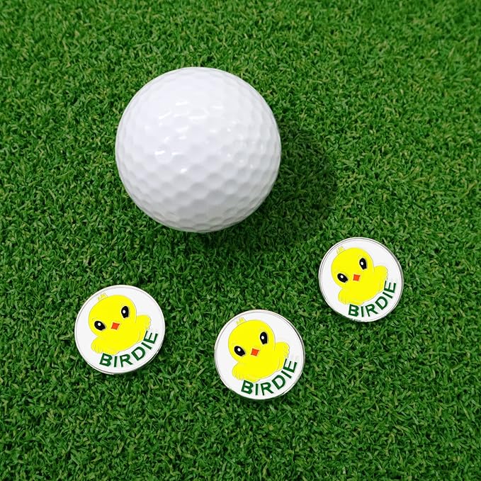 FINGER TEN Golf Ball Marker with Hat Clip Markers Assorted Patterns Value Gift Set Mark Golf Divot Tool Accessories for Men Women Kids