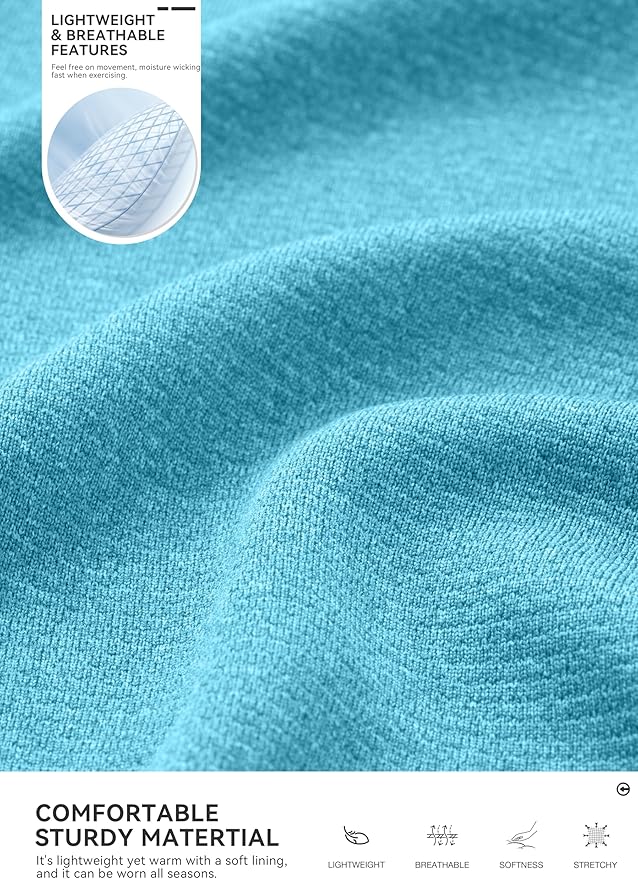Obla Golf Quarter Zip Pullover for Men Mock Neck Sweatshirt Lightweight Sun Protection Men's Long Sleeve Golf Shirt